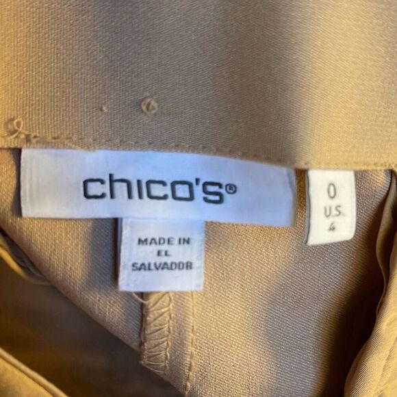 Chico’s size 4 Ponte knit tan capris - Picture 4 of 6